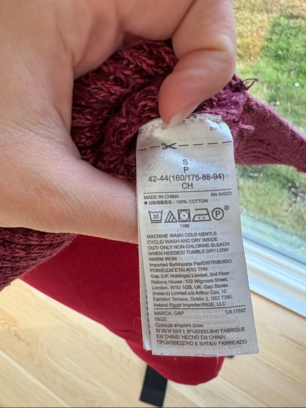 GAP Raspberry Cowl-Neck Knit Sweater - Picture 4 of 4